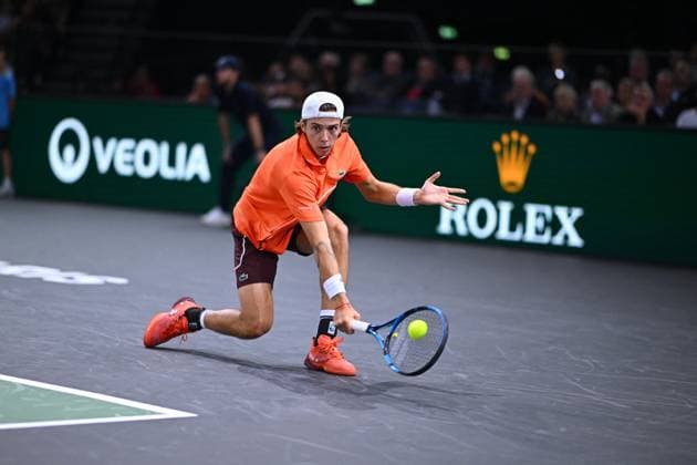 Rolex Paris Masters - 2nd Round Arthur Cazaux (FRA) during his second round at the 2024 Rolex Paris Masters at the Accor Arena in Paris, France, on October 30, 2024. Photo by Corinne Dubreuil ABACAPRESS.COM Paris France  Copyright: xDubreuilxCorinne ABACAx