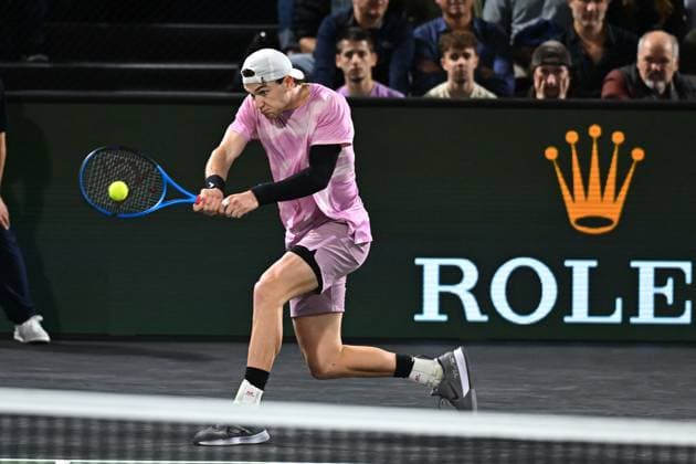 Rolex Paris Masters - 2nd Round Jack Draper (GBR) during his second round at the 2024 Rolex Paris Masters at the Accor Arena in Paris, France, on October 30, 2024. Photo by Corinne Dubreuil ABACAPRESS.COM Paris France  Copyright: xDubreuilxCorinne ABACAx