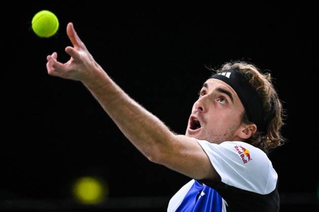 October 31, 2024, Paris, France, France: Stefanos TSITSIPAS of Greece during the fourth day of the Rolex Paris Masters 1000 tennis tournament at Accor Arena on October 31, 2024 in Paris, France. Paris France - ZUMAm308 20241031_zsp_m308_003 Copyright: xMatthieuxMirvillex
