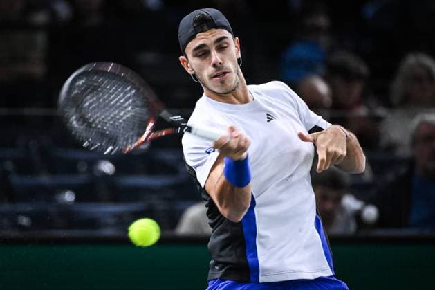 October 31, 2024, Paris, France, France: Francisco CERUNDOLO of Argentina during the fourth day of the Rolex Paris Masters 1000 tennis tournament at Accor Arena on October 31, 2024 in Paris, France. Paris France - ZUMAm308 20241031_zsp_m308_007 Copyright: xMatthieuxMirvillex
