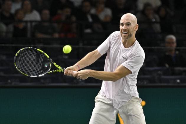 Tennis : Rolex Paris Masters 2024 - Adrian Mannarino - France Tennis : Rolex Paris Masters 2024 - Paris - 30 10 2024 ChrysleneCaillaud Panoramic 