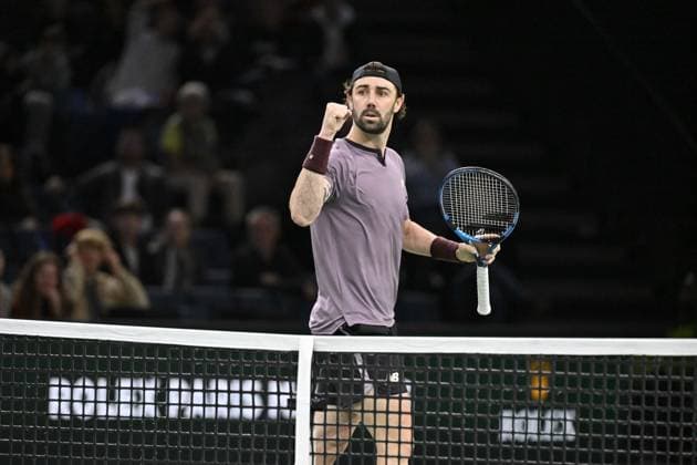 Tennis : Rolex Paris Masters 2024 - Jordan Thompson - Australie Tennis : Rolex Paris Masters 2024 - Paris - 30 10 2024 ChrysleneCaillaud Panoramic 