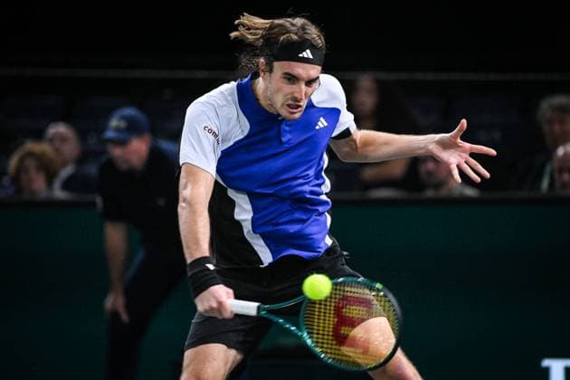 October 31, 2024, Paris, France, France: Stefanos TSITSIPAS of Greece during the fourth day of the Rolex Paris Masters 1000 tennis tournament at Accor Arena on October 31, 2024 in Paris, France. Paris France - ZUMAm308 20241031_zsp_m308_021 Copyright: xMatthieuxMirvillex