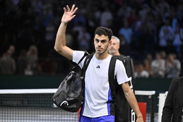 Tennis : Rolex Paris Masters 2024 - Cerundolo Francisco - Argentine Tennis : Rolex Paris Masters 2024 - Paris - 30 10 2024 ChrysleneCaillaud Panoramic 