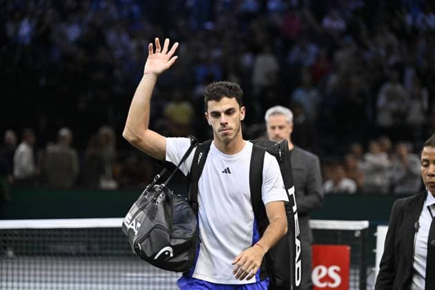 Tennis : Rolex Paris Masters 2024 - Cerundolo Francisco - Argentine Tennis : Rolex Paris Masters 2024 - Paris - 30 10 2024 ChrysleneCaillaud Panoramic 