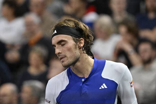 Tennis : Rolex Paris Masters 2024 - Stefanos Tsitsipas - Grece Tennis : Rolex Paris Masters 2024 - Paris - 30 10 2024 ChrysleneCaillaud Panoramic 