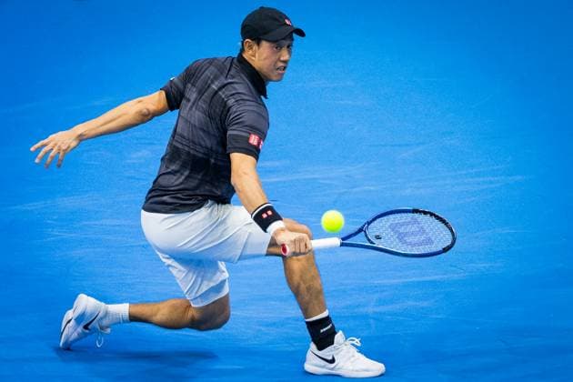 NISHIKORI - KLEIN Kei Nishikori in second round ATP, Tennis Herren Challenger Slovak open tennis match against Lukas Klein in Bratislava, Slovakia, October 31, 2024. PUBLICATION NOT IN SLOVAKIA Copyright: xx 080A4342