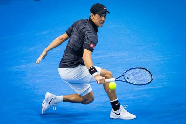 NISHIKORI - KLEIN Kei Nishikori in second round ATP, Tennis Herren Challenger Slovak open tennis match against Lukas Klein in Bratislava, Slovakia, October 31, 2024. PUBLICATION NOT IN SLOVAKIA Copyright: xx 080A4343