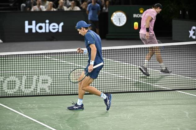Tennis : Rolex Paris Masters 2024 - Alex De Minaur - Australie Tennis : Rolex Paris Masters 2024 - Paris - 30 10 2024 ChrysleneCaillaud Panoramic 