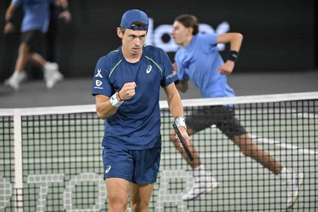 Tennis : Rolex Paris Masters 2024 - Alex De Minaur - Australie Tennis : Rolex Paris Masters 2024 - Paris - 30 10 2024 ChrysleneCaillaud Panoramic 