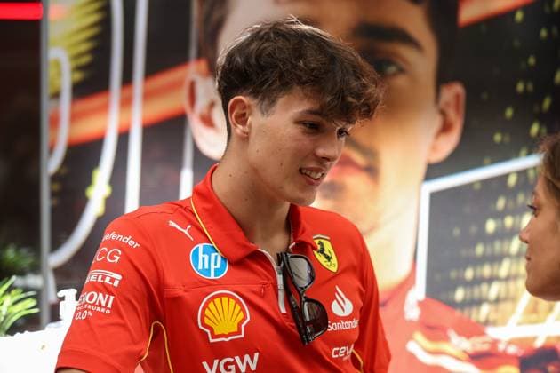 BEARMAN Oliver (gbr), Scuderia Ferrari SF-24, portrait during the Formula 1 Grande Premio de Sao Paulo 2024, 21th round of the 2024 Formula One World Championship, WM, Weltmeisterschaft from November 1 to 3, 2024 on the Interlagos Circuit, in Sao Paulo, Brazil - F1 - SAO PAULO GRAND PRIX 2024 DPPI Panoramic  241031_R21_BRASILE_DP_XB3_2285
