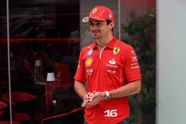 LECLERC Charles (mco), Scuderia Ferrari SF-24, portrait during the Formula 1 Grande Premio de Sao Paulo 2024, 21th round of the 2024 Formula One World Championship, WM, Weltmeisterschaft from November 1 to 3, 2024 on the Interlagos Circuit, in Sao Paulo, Brazil - F1 - SAO PAULO GRAND PRIX 2024 DPPI Panoramic  241031_R21_BRASILE_DP_XB3_1825_1