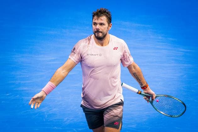 PRIZMIC - WAWRINKA Stanislas Wawrinka during second round ATP, Tennis Herren Challenger Slovak open tennis match against Dino Prizmic in Bratislava, Slovakia, October 31, 2024. PUBLICATION NOT IN SLOVAKIA Copyright: xx 080A5211-Enhanced-NR
