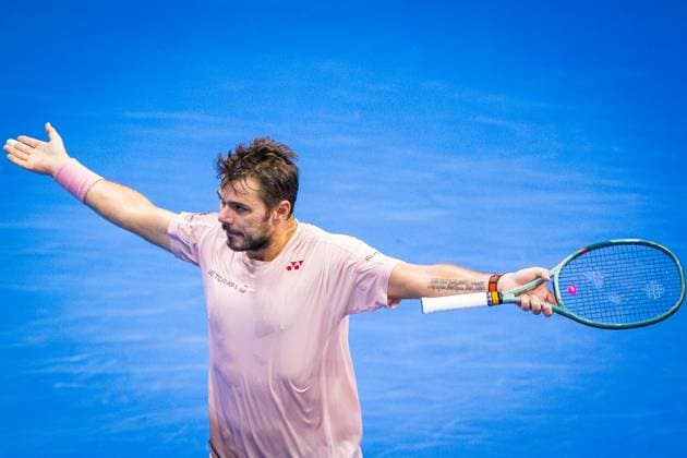 PRIZMIC - WAWRINKA Stanislas Wawrinka during second round ATP, Tennis Herren Challenger Slovak open tennis match against Dino Prizmic in Bratislava, Slovakia, October 31, 2024. PUBLICATION NOT IN SLOVAKIA Copyright: xx 080A5223-Enhanced-NR