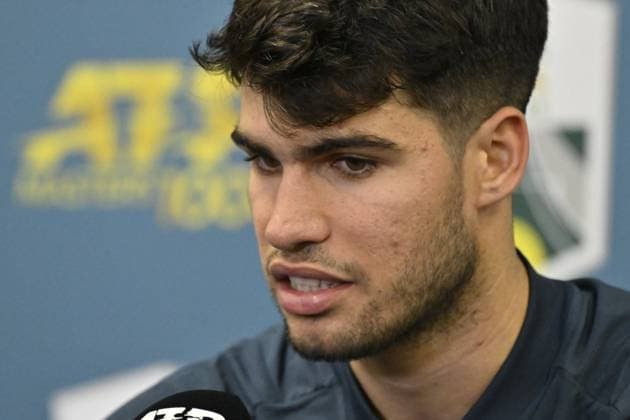 Tennis : Rolex Paris Masters 2024 - Carlos Alcaraz - Espagne Tennis : Rolex Paris Masters 2024 - Paris - 30 10 2024 ChrysleneCaillaud Panoramic 