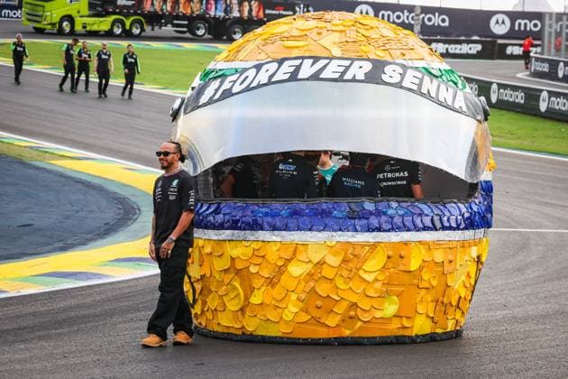 HAMILTON Lewis (gbr), Mercedes AMG F1 Team W15, portrait during the Formula 1 Grande Premio de Sao Paulo 2024, 21th round of the 2024 Formula One World Championship, WM, Weltmeisterschaft from November 1 to 3, 2024 on the Interlagos Circuit, in Sao Paulo, Brazil - F1 - SAO PAULO GRAND PRIX 2024 DPPI Panoramic  241031_R21_BRASILE_DP_AV3_5663