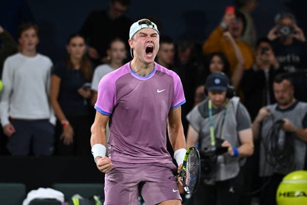 Rolex Paris Masters - Third Round Holger Rune (DEN) during his third round at the 2024 Rolex Paris Masters at the Accor Arena in Paris, France, on October 31, 2024. Photo by Corinne Dubreuil ABACAPRESS.COM Paris France  Copyright: xDubreuilxCorinne ABACAx