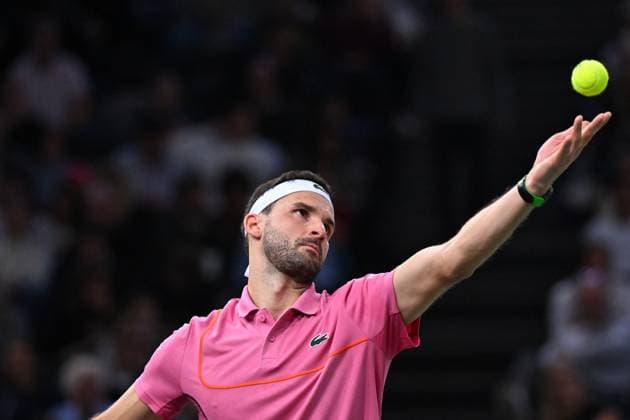 Rolex Paris Masters - Third Round PARIS, France- OCTOBER 31: Images of Grigor Dimitrov from Bulgaria on day 4, photo by Corinne Dubreuil ATP, Tennis Herren Tour Paris France  Copyright: xDubreuilxCorinne ABACAx