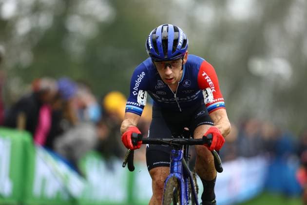Dutch Lars Van Der Haar pictured in action during the men elite race of the Koppenbergcross, the first race (out of eight) of the X2O Badkamers trophy cyclocross competition, in Melden, Oudenaarde, on . DAVIDxPINTENS  x104275197x