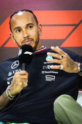 Lewis Hamilton (GBR) - Mercedes-AMG PETRONAS F1 Team - Mercedes W15 - Mercedes E Performance during the Thursday press conference, PK, Pressekonferenz of Formula 1 Lenovo Grande Premio de Sao Paulo 2024, scheduled to take place at Interlagos Circuit, San Paolo, Brasil, BRA Nov 1st-3rd, 2024  Copyright: xAlessioxDexMarco IPAxSportx xipax xx IPA_51166793 IPA_Agency_IPA51166793