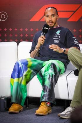 Lewis Hamilton (GBR) - Mercedes-AMG PETRONAS F1 Team - Mercedes W15 - Mercedes E Performance during the Thursday press conference, PK, Pressekonferenz of Formula 1 Lenovo Grande Premio de Sao Paulo 2024, scheduled to take place at Interlagos Circuit, San Paolo, Brasil, BRA Nov 1st-3rd, 2024  Copyright: xAlessioxDexMarco IPAxSportx xipax xx IPA_51166923 IPA_Agency_IPA51166923