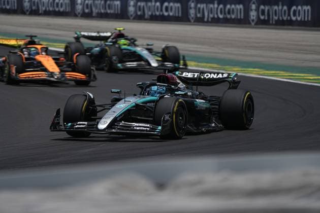 November 1, 2024, Sao Paulo, Sao Paulo, Brazil: GEORGE RUSSEL, of Mercedes AMG Petronas F1 Team, drives during the free practice section of the 2024 Formula One Grand Prix of Sao Paulo at Interlagos circuit, on November 1. The grand prix will be celebrated next Sunday, November 3. Sao Paulo Brazil - ZUMAl146 20241101_aaf_l146_021 Copyright: xPauloxLopesx