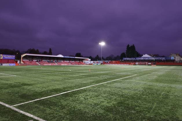A general view inside the ground ahead of the game. Tamworth v Huddersfield Town, Emirates FA Cup, First Round, Football, The Lamb Ground, Tamworth, UK - 01 Nov 2024 EDITORIAL USE ONLY No use with unauthorised audio, video, data, fixture lists, club league logos or live services. Online in-match use limited to 120 images, no video emulation. No use in betting, games or single club league player publications. Copyright: xRyanxBrowne Shutterstockx 14850184c
