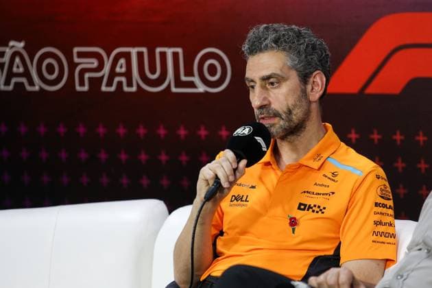 STELLA Andrea (ita), Team Principal of McLaren F1 Team, portrait press conference, PK, Pressekonferenz during the Formula 1 Grande Premio de Sao Paulo 2024, 21th round of the 2024 Formula One World Championship, WM, Weltmeisterschaft from November 1 to 3, 2024 on the Interlagos Circuit, in Sao Paulo, Brazil - F1 - SAO PAULO GRAND PRIX 2024 DPPI Panoramic 241101_R21_BRASILE_DP_XB3_1208