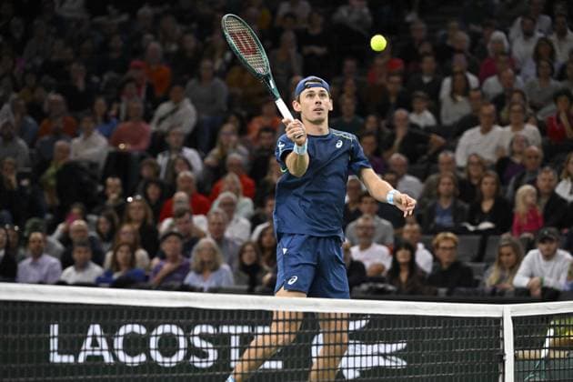 Tennis : Rolex Paris Masters 2024 - Alex De Minaur - Australie Tennis : Rolex Paris Masters 2024 - Paris - 01 11 2024 ChrysleneCaillaud Panoramic 