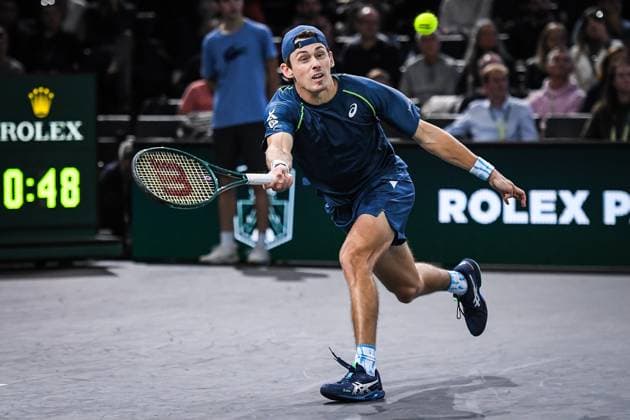 November 1, 2024, Paris, France, France: Alex DE MINAUR of Australia during the fifth day of the Rolex Paris Masters 1000 tennis tournament at Accor Arena on November 01, 2024 in Paris, France. Paris France - ZUMAm308 20241101_zsp_m308_051 Copyright: xMatthieuxMirvillex