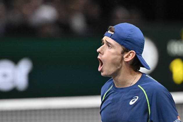 Tennis : Rolex Paris Masters 2024 - Alex De Minaur - Australie Tennis : Rolex Paris Masters 2024 - Paris - 01 11 2024 ChrysleneCaillaud Panoramic 