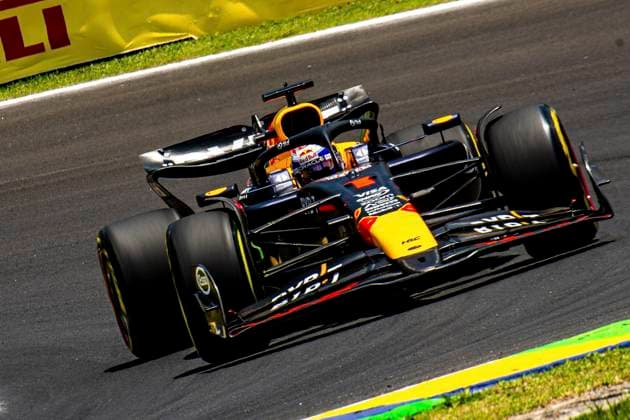 Sao Paulo Formula 1 GP training Sao paulo (sp) 11 01 2024 formula1 gp interlagos sp - first day of training at the sao paulo f1 gp that took place this friday (01) at the interlagos racetrack, in the south of the capital of sao paulo, the first day of training for the lenovo formula 1 grand prix of sao paulo 2024. In the photo, the three-time champion, max verstappen driving his red bull 1. (Foto: Julio D Paula Thenews2 imago images) SPO  Copyright: xJulioxD Paulax