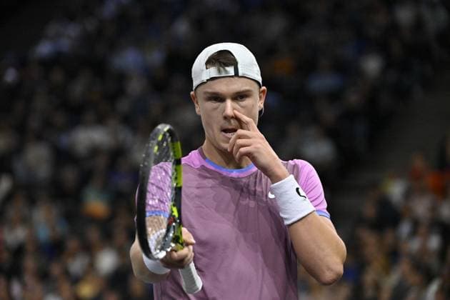 Tennis : Rolex Paris Masters 2024 - Holger Rune - Danemark Tennis : Rolex Paris Masters 2024 - Paris - 01 11 2024 ChrysleneCaillaud Panoramic 