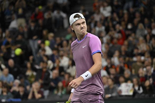 Tennis : Rolex Paris Masters 2024 - Holger Rune - Danemark Tennis : Rolex Paris Masters 2024 - Paris - 01 11 2024 ChrysleneCaillaud Panoramic 