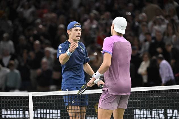 Tennis : Rolex Paris Masters 2024 - Holger Rune - Danemark Tennis : Rolex Paris Masters 2024 - Paris - 01 11 2024 ChrysleneCaillaud Panoramic 