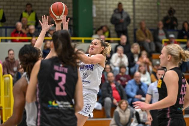1 Womens Basketball Bundesliga Orthomol WINGS Leverkusen vs Saarlouis Royals, 01 11 2024 Ligita Tamutyte Orthomol WINGS Leverkusen 5 , 1 Womens Basketball Bundesliga Orthomol WINGS Leverkusen vs Saarlouis Royals on 01 11 2024 in the sports hall Werner Heisenberg Gymnasium in Opladen North Rhine-Westphalia Copyright: xBEAUTIFULxSPORTS Mueller-Laschetx