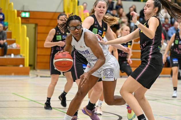1 Womens Basketball Bundesliga Orthomol WINGS Leverkusen vs Saarlouis Royals, 01 11 2024 Trudy Walker Orthomol WINGS Leverkusen 23 , 1 Womens Basketball Bundesliga Orthomol WINGS Leverkusen vs Saarlouis Royals on 01 11 2024 at the Sporthalle Werner Heisenberg Gymnasium in Opladen Nordrhein Westfalen Copyright: xBEAUTIFULxSPORTS Mueller-Laschetx