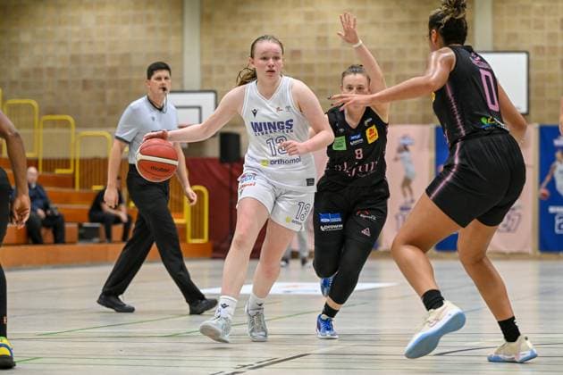 1 Womens Basketball Bundesliga Orthomol WINGS Leverkusen vs Saarlouis Royals, 01 11 2024 Greta Kröger Orthomol WINGS Leverkusen 13 , 1 Womens Basketball Bundesliga Orthomol WINGS Leverkusen vs Saarlouis Royals on 01 11 2024 at the Sporthalle Werner Heisenberg Gymnasium in Opladen Nordrhein Westfalen Copyright: xBEAUTIFULxSPORTS Mueller-Laschetx