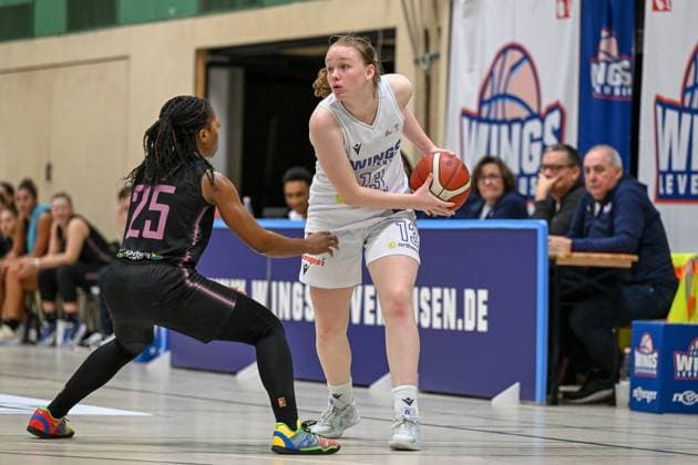 1 Womens Basketball Bundesliga Orthomol WINGS Leverkusen vs Saarlouis Royals, 01 11 2024 Greta Kröger Orthomol WINGS Leverkusen 13 , 1 Womens Basketball Bundesliga Orthomol WINGS Leverkusen vs Saarlouis Royals on 01 11 2024 at the Sporthalle Werner Heisenberg Gymnasium in Opladen Nordrhein Westfalen Copyright: xBEAUTIFULxSPORTS Mueller-Laschetx