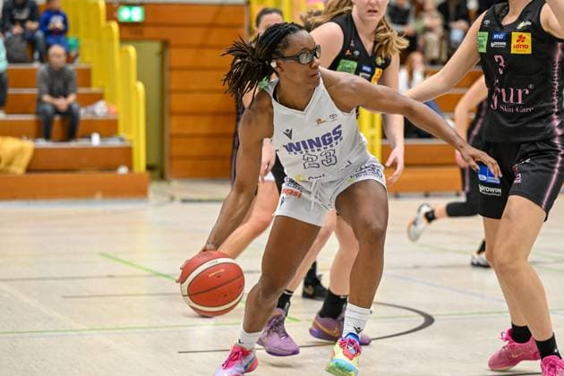 1 Womens Basketball Bundesliga Orthomol WINGS Leverkusen vs Saarlouis Royals, 01 11 2024 Trudy Walker Orthomol WINGS Leverkusen 23 , 1 Womens Basketball Bundesliga Orthomol WINGS Leverkusen vs Saarlouis Royals on 01 11 2024 at the Sporthalle Werner Heisenberg Gymnasium in Opladen Nordrhein Westfalen Copyright: xBEAUTIFULxSPORTS Mueller-Laschetx
