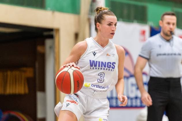 Nicole Scales Wings Leverkusen,No 03 am Ball DEU, Leverkusen, 01 11 2024 Basketball, Toyota 1 Womens Basketball Bundesliga, Season 2024 2025, 6 Matchday, Wings Leverkusen Saarlouis Royals