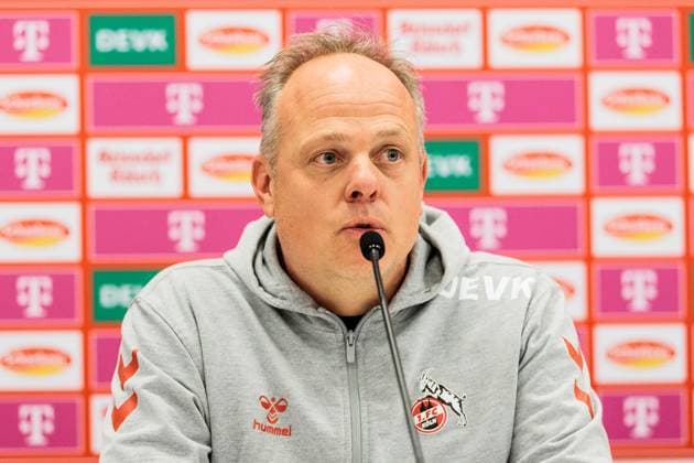Google Pixel Womens Bundesliga, 1 FC Köln Bayer 04 Leverkusen 01 11 2024 Daniel Weber Coach 1 FC Köln during the press conference Google Pixel Womens Bundesliga, 1 FC Köln Bayer 04 Leverkusen, Köln, Franz Kremer Stadion DFB REGULATIONS PROHIBIT ANY USE OF PHOTOGRAPHS AS IMAGE SEQUENCES AND OR QUASI VIDEO Copyright: xBEAUTIFULxSPORTS Wunderlx