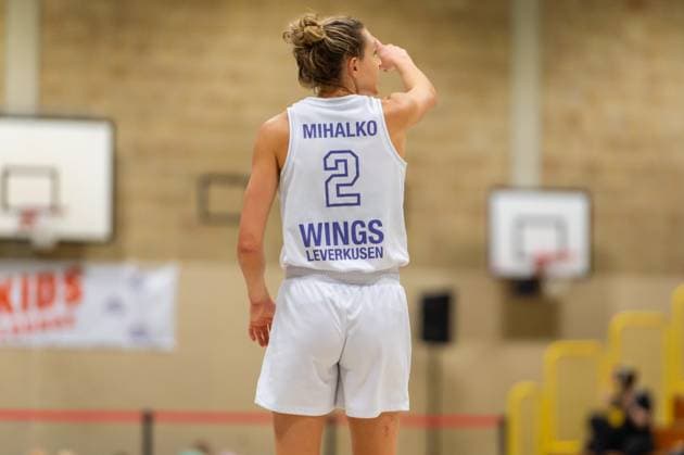 Cassidy Mihalko Wings Leverkusen,No 02 DEU, Leverkusen, 01 11 2024 Basketball, Toyota 1 Womens Basketball Bundesliga, Season 2024 2025, 6 Matchday, Wings Leverkusen Saarlouis Royals Werner Heisenberg Halle NRW Germany