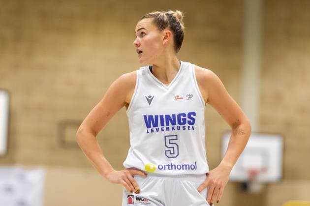 Ligita Tamutyte Wings Leverkusen,No 05 DEU, Leverkusen, 01 11 2024 Basketball, Toyota 1 Womens Basketball Bundesliga, Season 2024 2025, 6 Matchday, Wings Leverkusen Saarlouis Royals Werner Heisenberg Halle NRW Germany