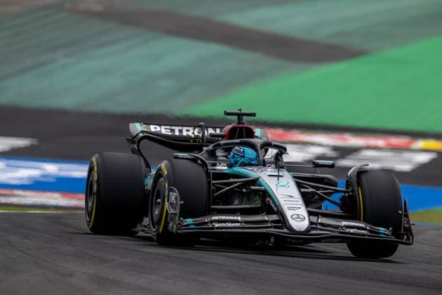 SAO PAULO, BRAZIL: George Russell, racing for the Mercedes team during the 2024 Formula 1 Sao Paulo Grand Prix at the Interlagos Circuit in Sao Paulo, Brazil