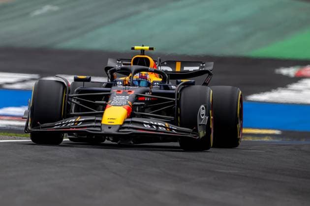 SAO PAULO, BRAZIL: Sergio Perez, racing for the Red Bull Racing team during the 2024 Formula 1 Sao Paulo Grand Prix at the Interlagos Circuit in Sao Paulo, Brazil