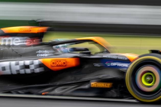 SAO PAULO, BRAZIL: Oscar Piastri, racing for the McLaren F1 team during the 2024 Formula 1 Sao Paulo Grand Prix at the Interlagos Circuit in Sao Paulo, Brazil