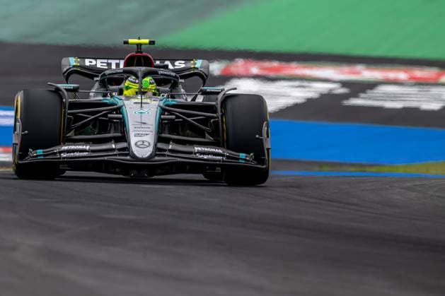 SAO PAULO, BRAZIL: Lewis Hamilton, racing for the Mercedes team during the 2024 Formula 1 Sao Paulo Grand Prix at the Interlagos Circuit in Sao Paulo, Brazil