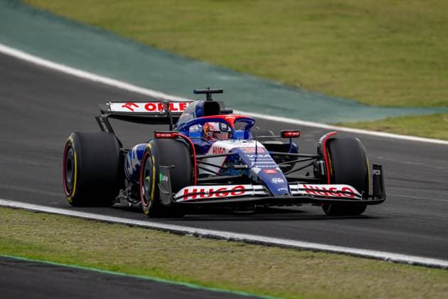 SAO PAULO, BRAZIL: Liam Lawson, racing for the Racing Bulls team during the 2024 Formula 1 Sao Paulo Grand Prix at the Interlagos Circuit in Sao Paulo, Brazil