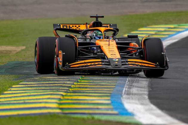 SAO PAULO, BRAZIL: Oscar Piastri, racing for the McLaren F1 team during the 2024 Formula 1 Sao Paulo Grand Prix at the Interlagos Circuit in Sao Paulo, Brazil